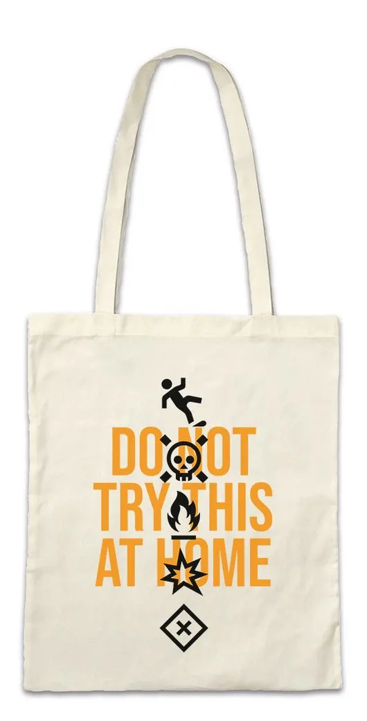 Urban Backwoods Beuteltasche Do Not Try This At Home II Stofftasche Stunt Stuntman Lehrer Professor (1-tlg), Chemie Gefahr Nerd Geek