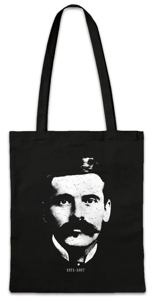 Urban Backwoods Beuteltasche Doc Holliday Portrait Stofftasche Western Gesetzloser Revolverheld (1-tlg), Cowboy Bild Outlaw Bandit