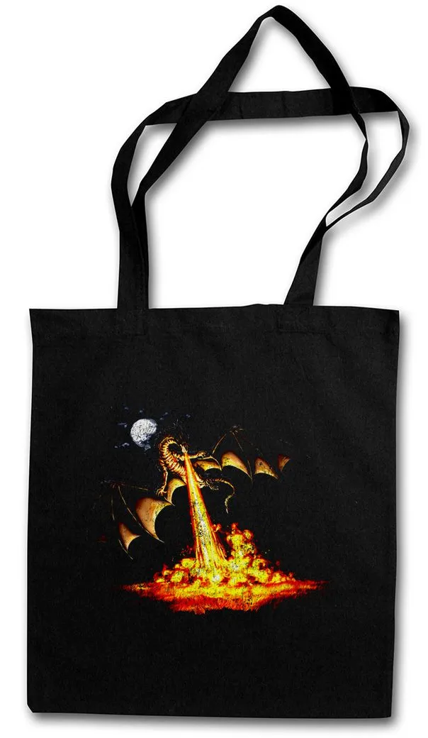 Urban Backwoods Beuteltasche Dragon III Stofftasche Drache Fantasy Tattoo Monster Drachen Japanese (1-tlg), Asia Medieval Larp Art
