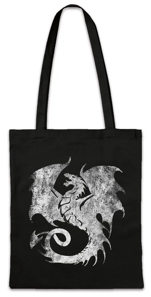 Urban Backwoods Beuteltasche Dragon V Stofftasche Drache Fantasy Tattoo Monster Drachen Asia (1-tlg), Dragons Japanese Larp Dungeons