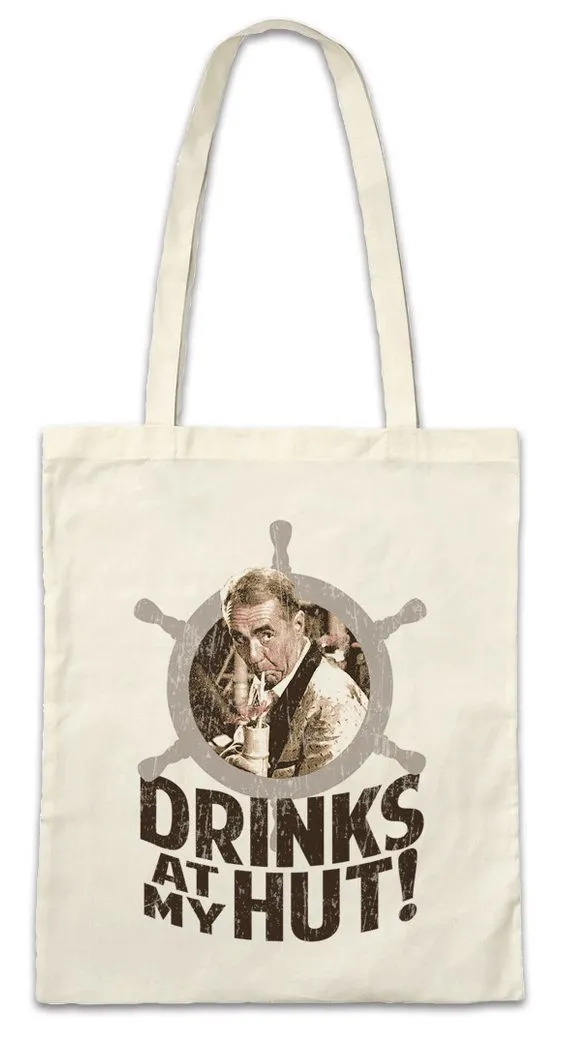 Urban Backwoods Beuteltasche Drinks At My Hut Stofftasche Gilligan's Retro Series Island Insel (1-tlg), Jonas Grumby Professor Roy