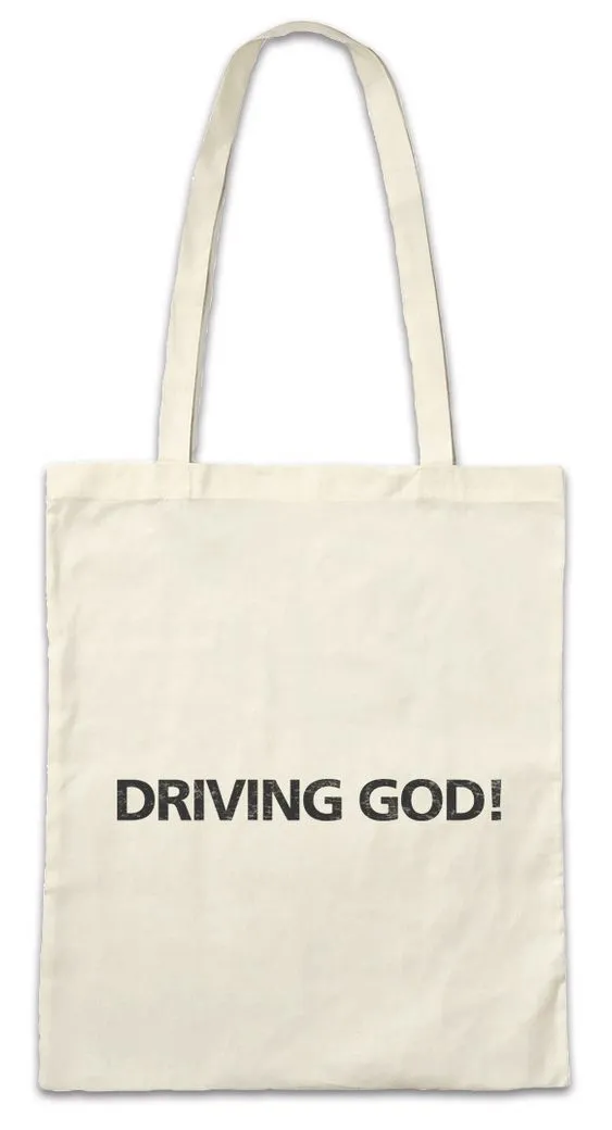 Urban Backwoods Beuteltasche Driving God! Stofftasche Race Racing Car Auto Driver Racer Biker (1-tlg), Petrol Head Fun Engine