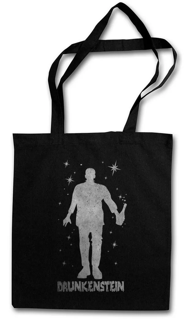 Urban Backwoods Beuteltasche Drunkenstein Stofftasche Bier Besoffen Karneval Fasching Kostüm (1-tlg), Verkleidung Alkohol Party Bier