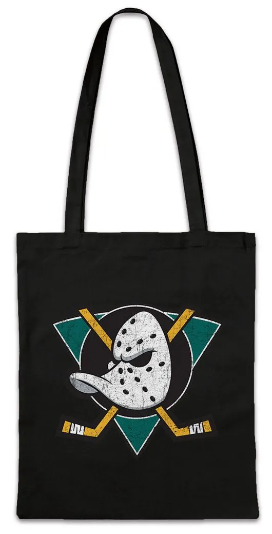 Urban Backwoods Beuteltasche Ducks Hockey Stofftasche Symbol Sign Team Mannschaft Logo Mighty (1-tlg), Schläger Maske Mask Bat