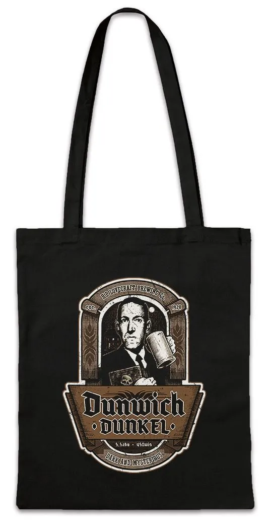 Urban Backwoods Beuteltasche Dunwich Dunkel Stofftasche Lovecraft Miskatonic Beer Cthulhu Bier (1-tlg), Arkham Innsmouth Monster Call