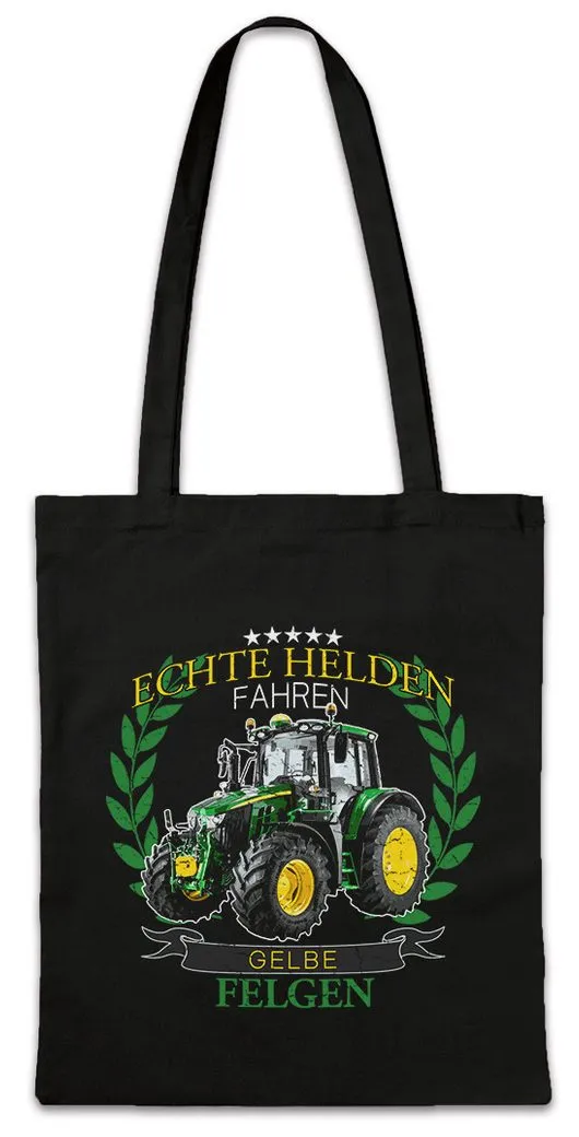Urban Backwoods Beuteltasche Echte Helden Stofftasche Traktor Bauer Landwirt Farm Feld Acker Fun (1-tlg), Bauernhof Farmer Trekker Beruf