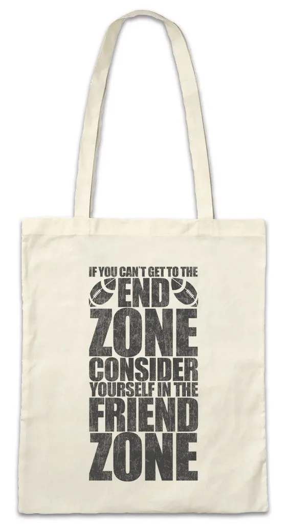 Urban Backwoods Beuteltasche End Zone Friend Zone Stofftasche Friendzone American Football Team (1-tlg), Game Mannschaft Love Liebe