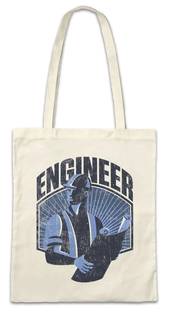 Urban Backwoods Beuteltasche Engineer I Stofftasche Ingenieur Bauleiter Architekt Polier Baustelle (1-tlg), Manager Construction Site Bau