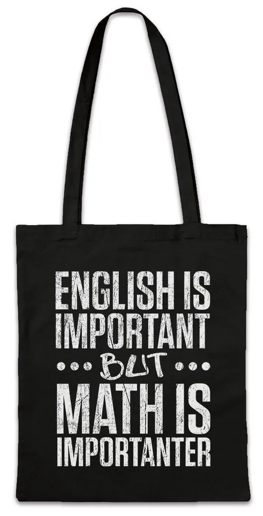 Urban Backwoods Beuteltasche English Is Important Math Is Importanter Stofftasche Teacher Fun (1-tlg), Lehrer Mathe Mathematik Unterricht
