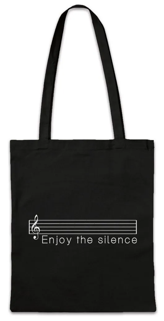 Urban Backwoods Beuteltasche Enjoy The Silence Stofftasche Musiker Club Techno DJ Djane Audio (1-tlg), Stille Music Fun Music
