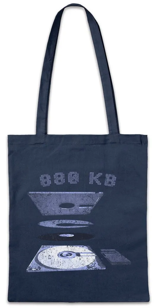 Urban Backwoods Beuteltasche Explosion 3.5 Floppy Disk Stofftasche Retro Computer Commodore PC (1-tlg), Amiga 500 Diskette 880