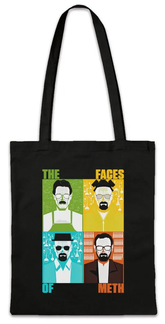 Urban Backwoods Beuteltasche Faces Of Stofftasche Walter Breaking White Ehrmantraut Bad Crystal (1-tlg), Pinkman Let's The Cooks