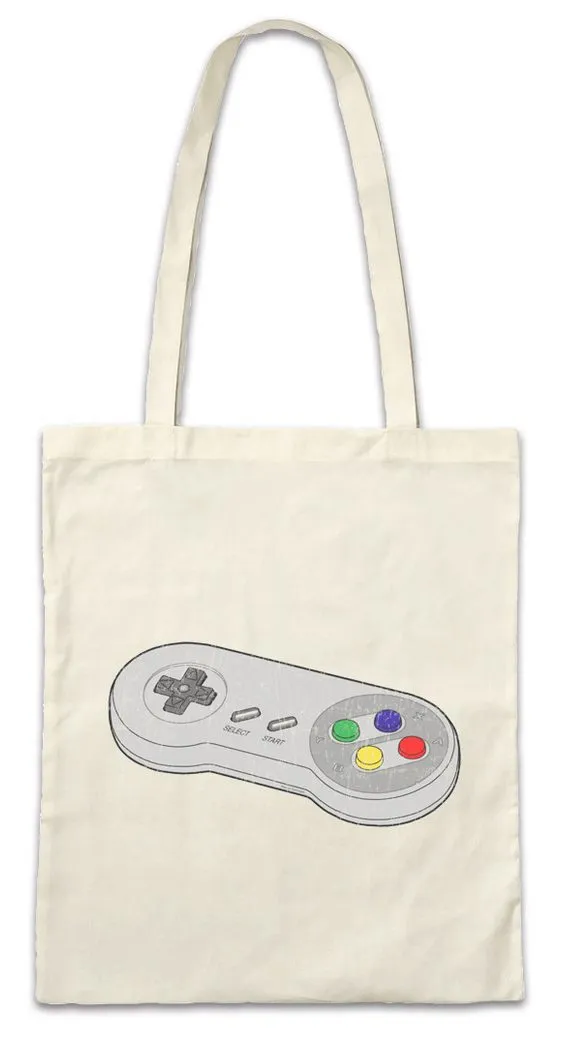 Urban Backwoods Beuteltasche Famous Controller I Stofftasche Gamer Controller Video Game Joystick (1-tlg), TV 80s Eighties 8bit