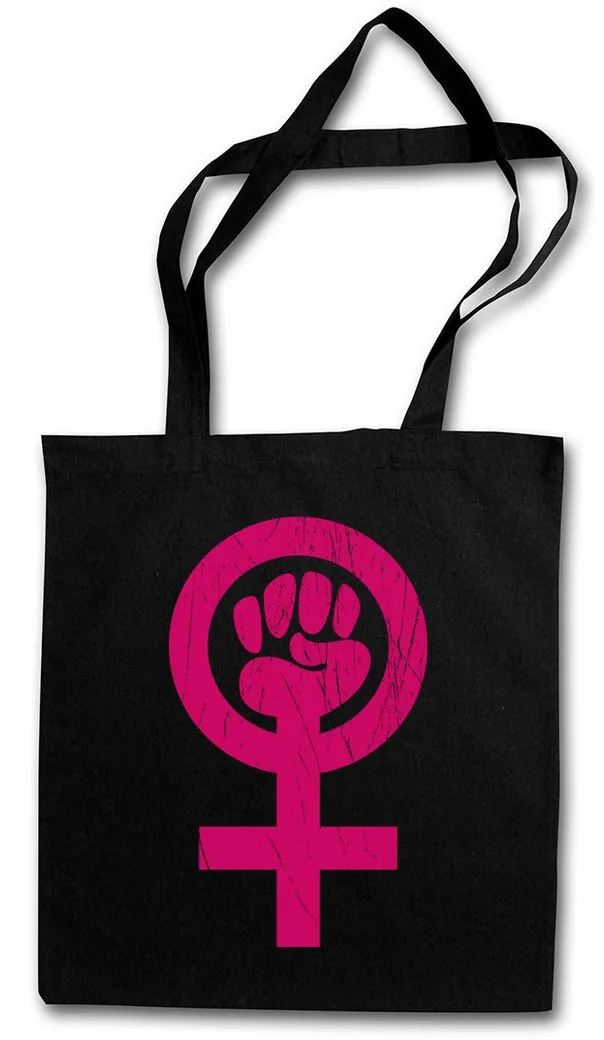 Urban Backwoods Beuteltasche Feminism Symbol Stofftasche Shirt Zeichen Faust Feminismus Venus (1-tlg), Emanzipation Fist Women Frauen