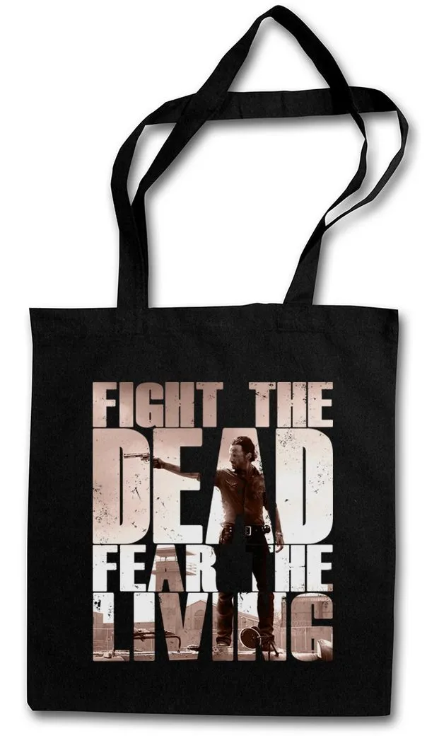 Urban Backwoods Beuteltasche Fight The Dead Fear The Living II Stofftasche Rick Walking Dead Evil (1-tlg), Zombie Walker TV Comic
