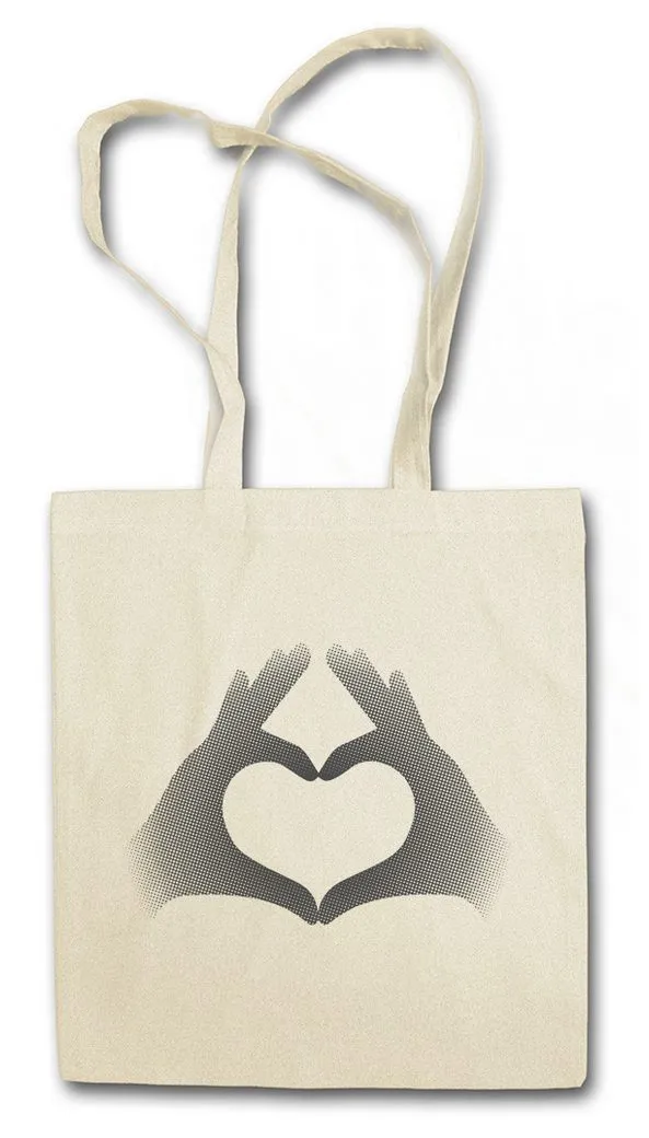 Urban Backwoods Beuteltasche Finger Heart Stofftasche Herz Liebe Love Friendzone New Engaged Just (1-tlg), Married Couple Paar Kitsch