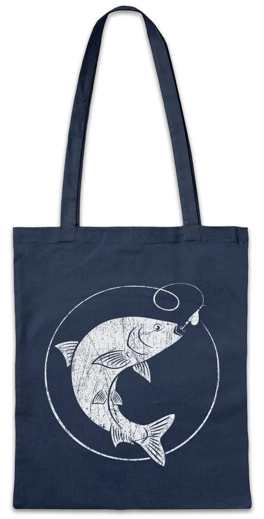 Urban Backwoods Beuteltasche Fishing II Stofftasche Fischen Fischer Fish Angelrute Angler Angeln (1-tlg), Sport Verein Rod And
