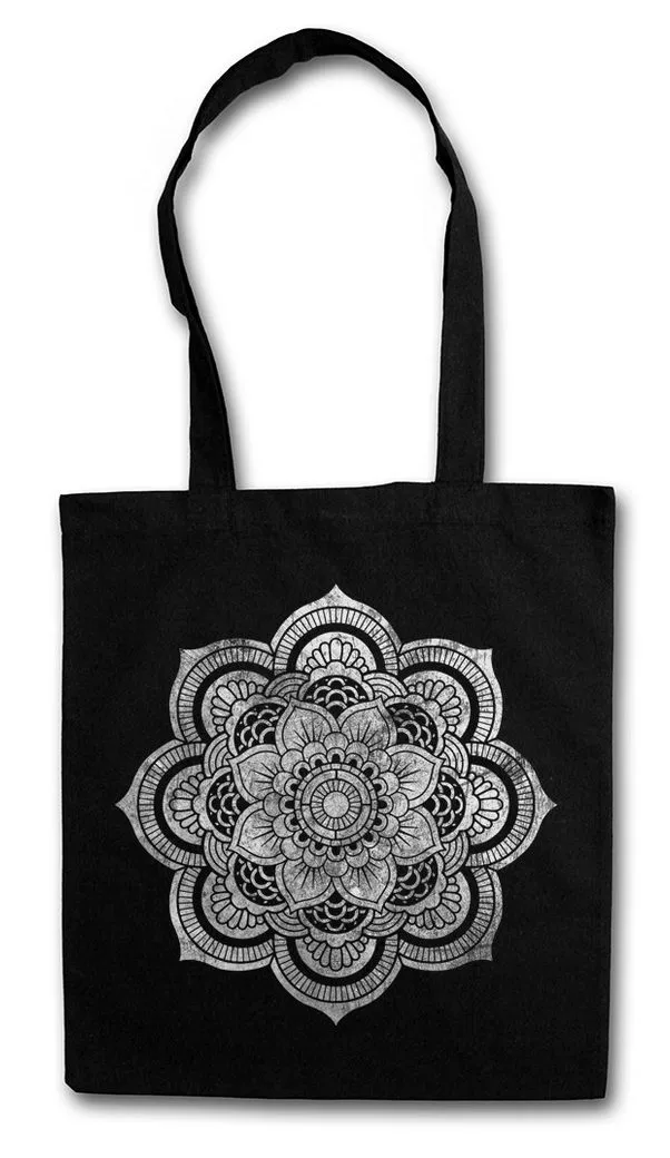 Urban Backwoods Beuteltasche Flower Mandala II Stofftasche Yantra Hinduism Buddhism Buddhismus (1-tlg), Hinduismus Hindu Shiva Buddha