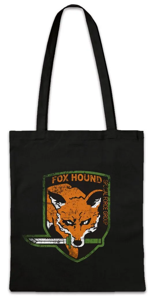 Urban Backwoods Beuteltasche Foxhound Logo Stofftasche Big Boss Metal Fox Hound Gear Solid Symbol (1-tlg), MGS Snake Kult
