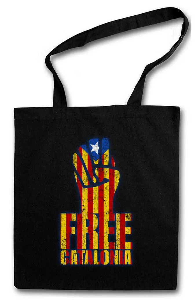 Urban Backwoods Beuteltasche Free Catalonia Fist Stofftasche Faust Freiheit Freedom Free Katalonien (1-tlg), Viva La Revolution Cataluña
