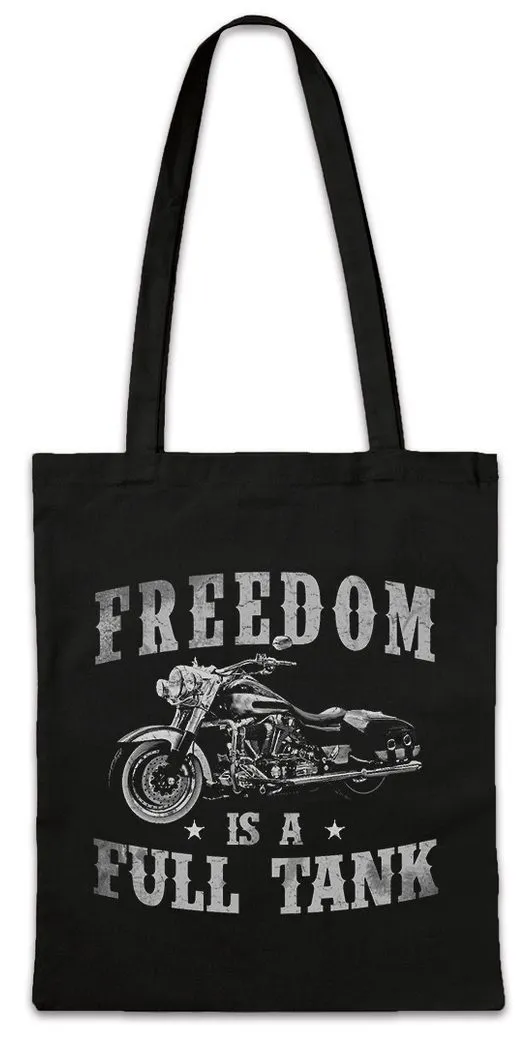 Urban Backwoods Beuteltasche Freedom Is A Full Tank Biker Stofftasche Motorcycle Custom Chrome (1-tlg), Rocker Club Chopper Motorrad