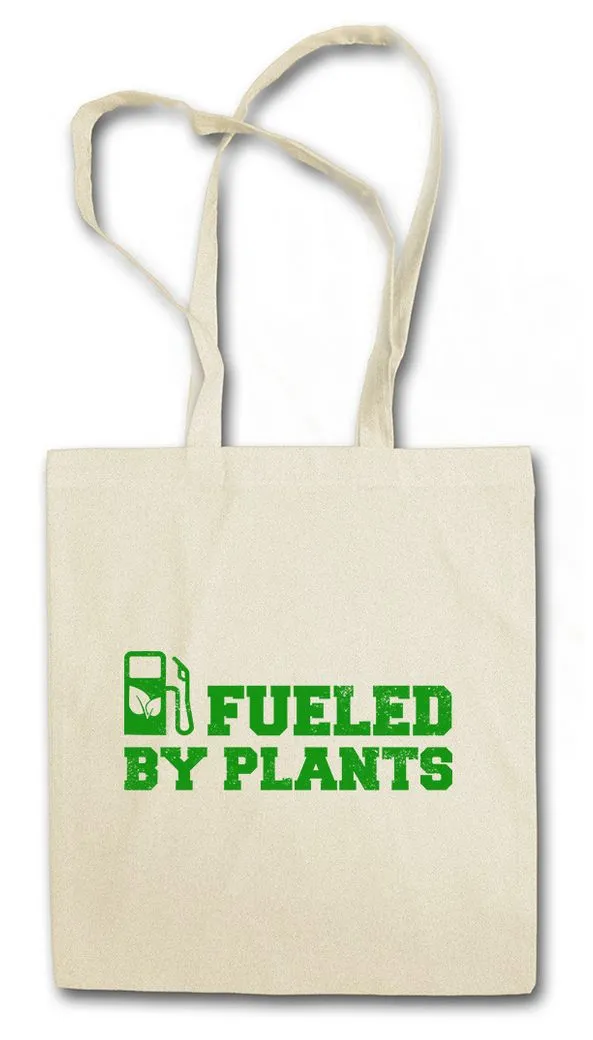 Urban Backwoods Beuteltasche Fueled By Plants Stofftasche Pflanzen Vegan Vegetables Vegetarianism (1-tlg), Vegetarian Vegetarisch Vegetarier Veganer