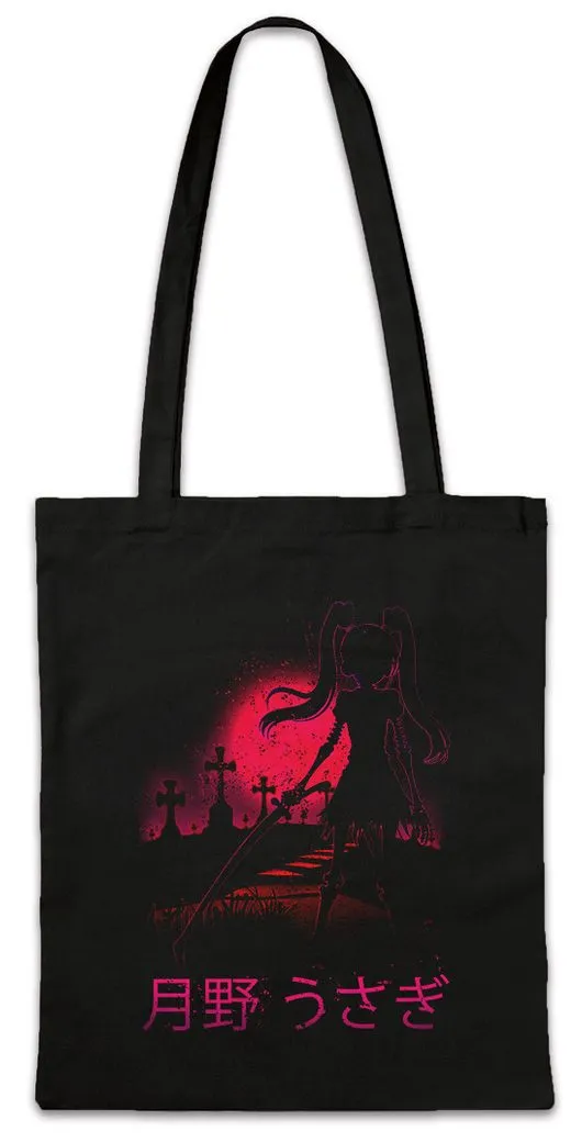 Urban Backwoods Beuteltasche Full Moon Cemetary Stofftasche Anime Horror Sailor Girl Usagi Tsukino (1-tlg), Princess Serenity Wild Rabbit