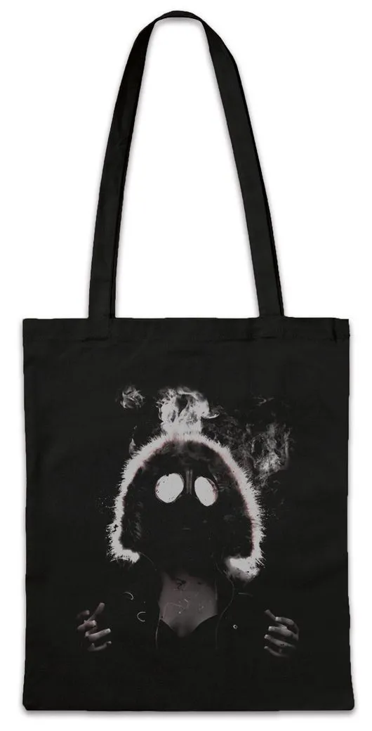 Urban Backwoods Beuteltasche Gasmask Woman Stofftasche Punk Street Gothic Goth Anarchy Cyber (1-tlg), Gasmaske Gas Mask Pin