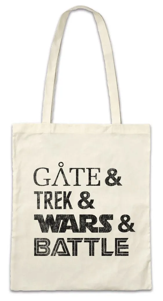 Urban Backwoods Beuteltasche Gate & Trek & Wars & Battle Stofftasche Star Galactica Geek Nerd Sci (1-tlg), Fi Science Fiction Stargate