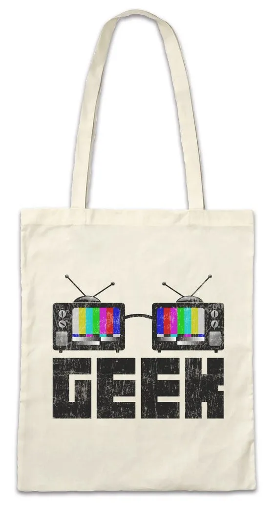 Urban Backwoods Beuteltasche Geek TV Glasses Stofftasche Nerd Television Testbild Test Fernseher (1-tlg), Picture Fernsehen Glasses Brille