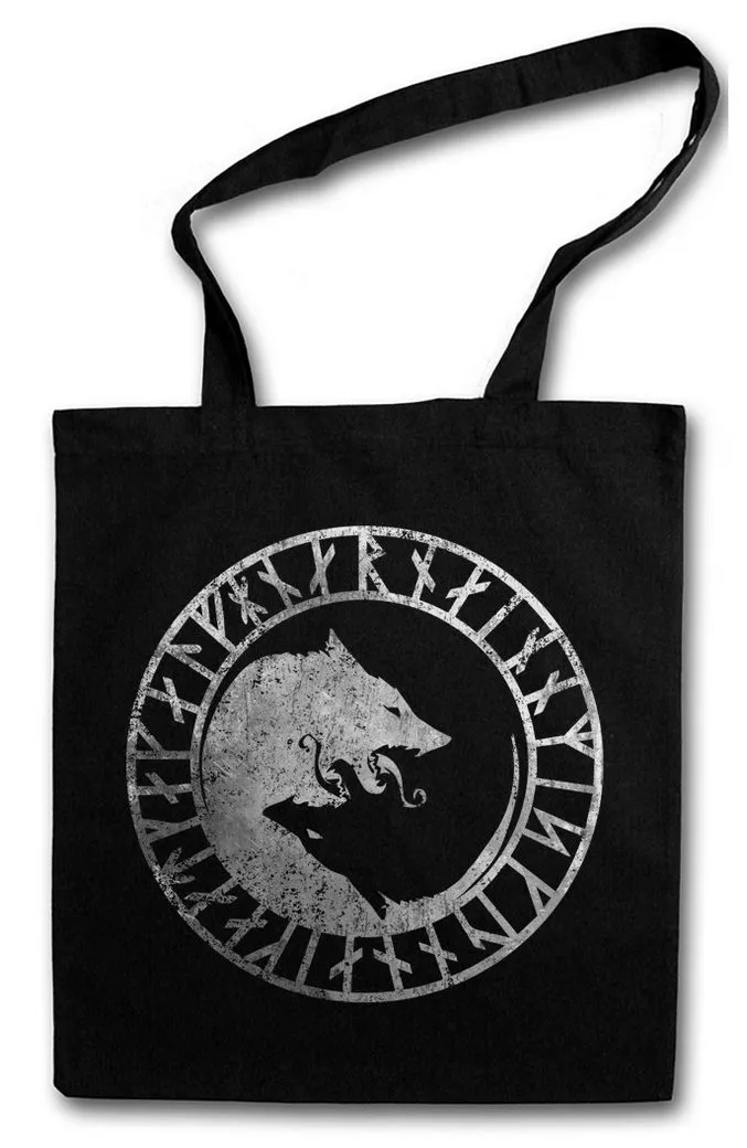 Urban Backwoods Beuteltasche Geri And Freki Stofftasche Odhins Wölfe Odin Wolves Paganism Thor (1-tlg), SNewpaganism Heidentum Thor Wikinger