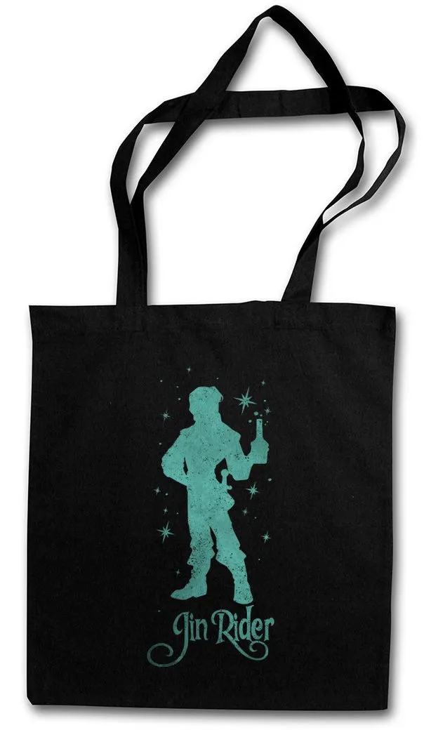 Urban Backwoods Beuteltasche Gin Rider Stofftasche Besoffen Karneval Fasching Kostüm Verkleidung (1-tlg), Alkohol Party Bier Wein