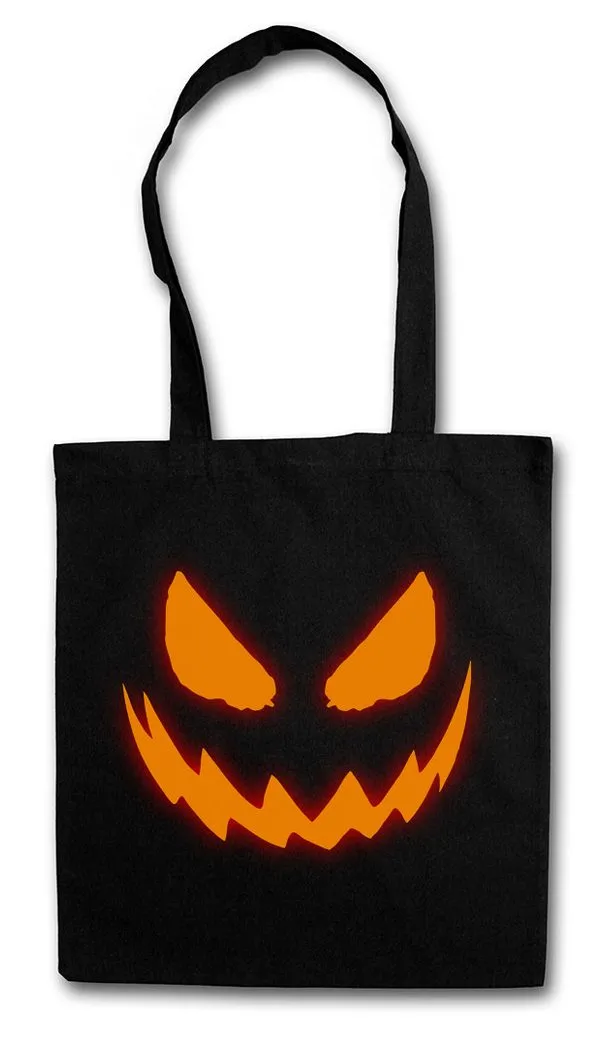 Urban Backwoods Beuteltasche Glowing Halloween Pumpkin I Stofftasche Kürbis Horror Verkleidung (1-tlg), Trick Treat Samhain Costume
