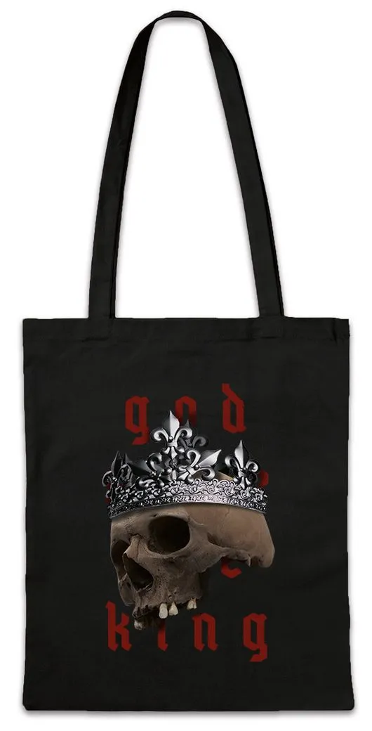 Urban Backwoods Beuteltasche God Save The King Skull Stofftasche Queen England UK Great Britain (1-tlg), Shakepeare Schädel König Horror