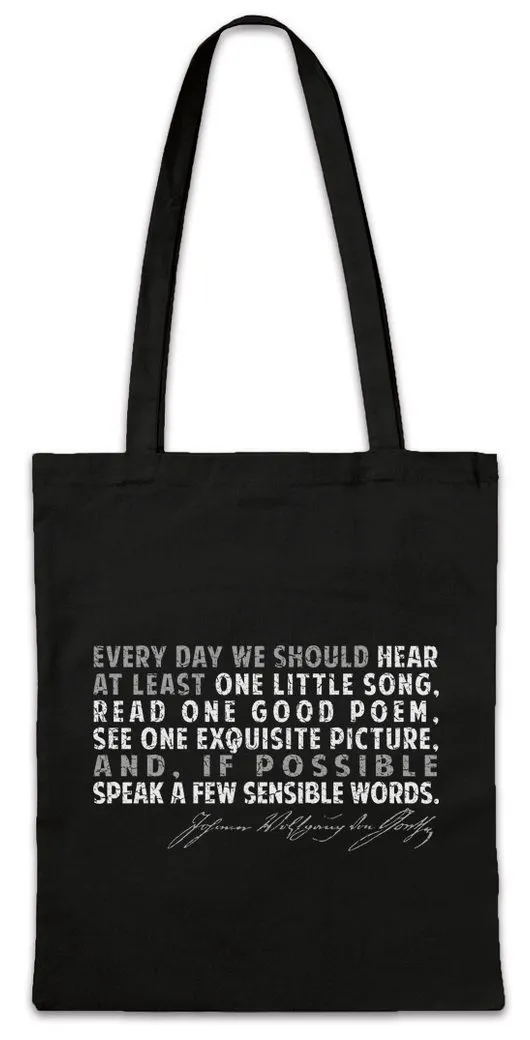 Urban Backwoods Beuteltasche Goethe Every Day Stofftasche Johann Wolfgang Von Faust Romantik Sturm (1-tlg), Drang Werther Do You