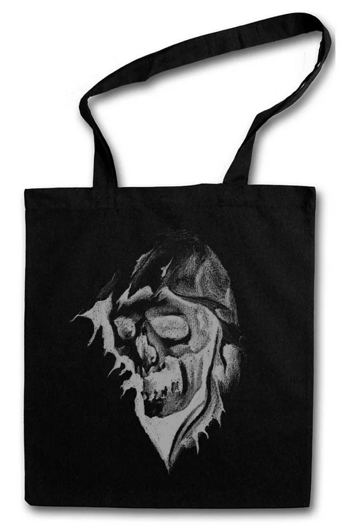 Urban Backwoods Beuteltasche Grim Reaper II Stofftasche Schnitter Sensenmann The Death Skeleton (1-tlg), Scythe Cloak Hood Skull