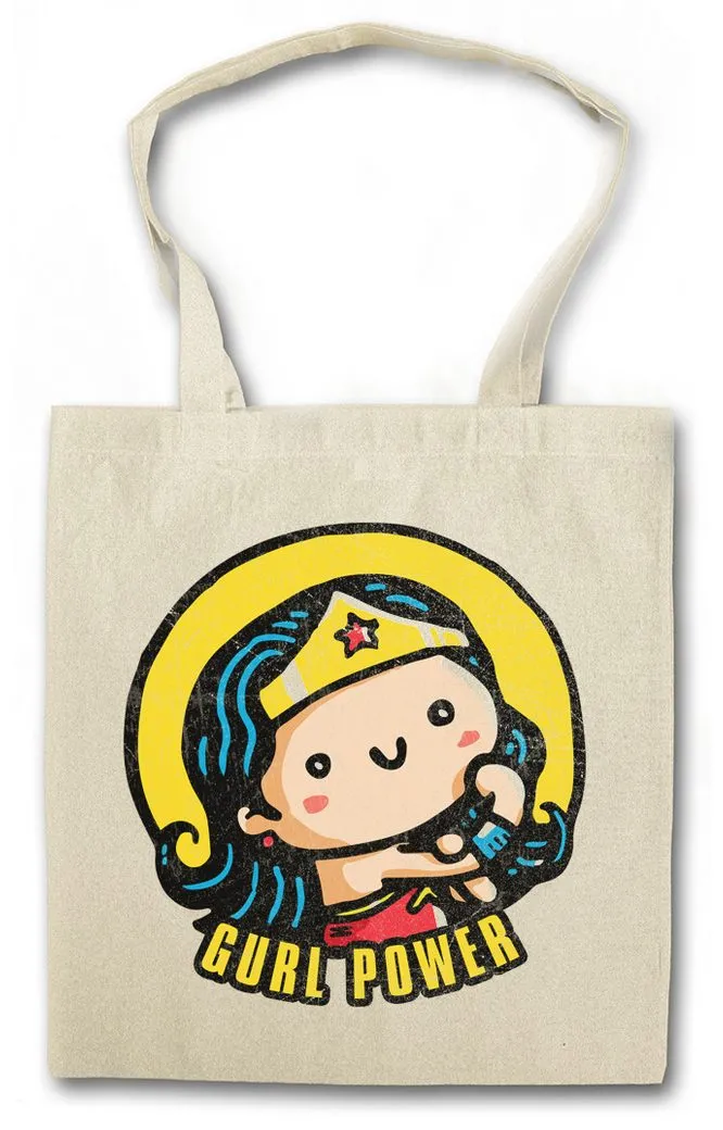 Urban Backwoods Beuteltasche Gurl Power II Stofftasche Girls Wonder Fun Comic Look Girl Woman Hero (1-tlg), Feminism Feminismus Heroine Frauemrechte