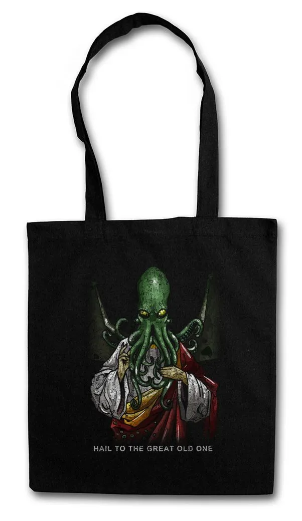 Urban Backwoods Beuteltasche Hail Cthulhu Stofftasche Wars Horror Arkham H. P. Lovecraft Miskatonic (1-tlg), R´LYEH Call Sign Dunwich Ruf