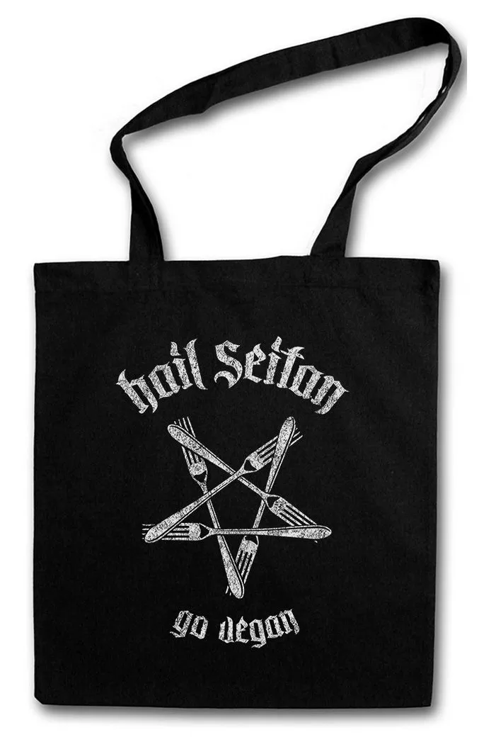 Urban Backwoods Beuteltasche Hail Seitan Stofftasche Satan Heil Vegan Vegetables Vegetarianism (1-tlg), Vegetarian Vegetarier Veganer Karnismus
