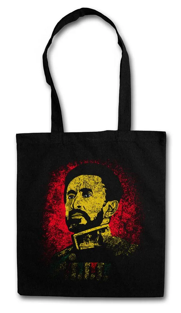 Urban Backwoods Beuteltasche Haile Selassie Portrait I Stofftasche Zion Music Babylon Reggae Jah (1-tlg), Irie Ska Jamaica