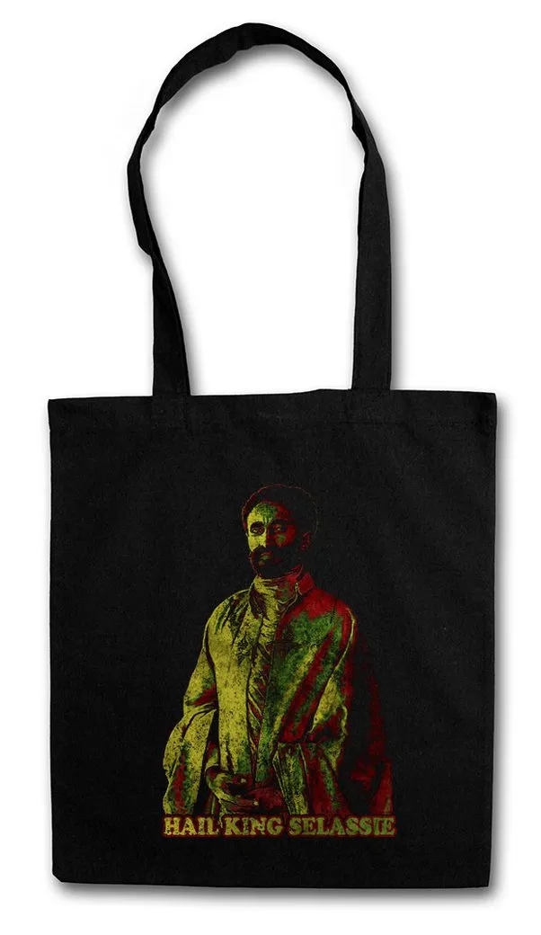 Urban Backwoods Beuteltasche Haile Selassie Portrait II Stofftasche Lion Juda Zion Music Babylon (1-tlg), Reggae Marley Irie Ska