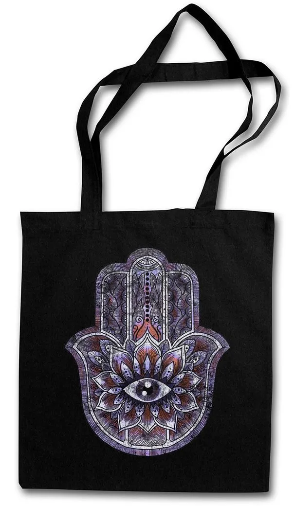Urban Backwoods Beuteltasche Hamsa Stofftasche Hand India Hand Der Fatima Symbol Insigna Sign (1-tlg), Zeichen Islam Muslim Northafrica