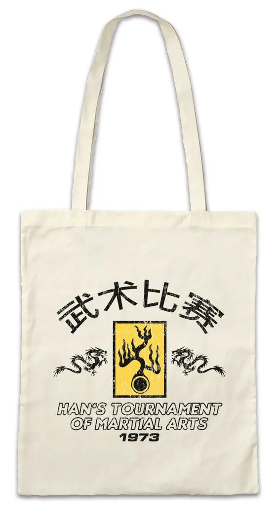Urban Backwoods Beuteltasche Han's Tournament I Stofftasche Enter Symbol Sign Dragon Logo Martial (1-tlg), Bruce Arts Kung Fu