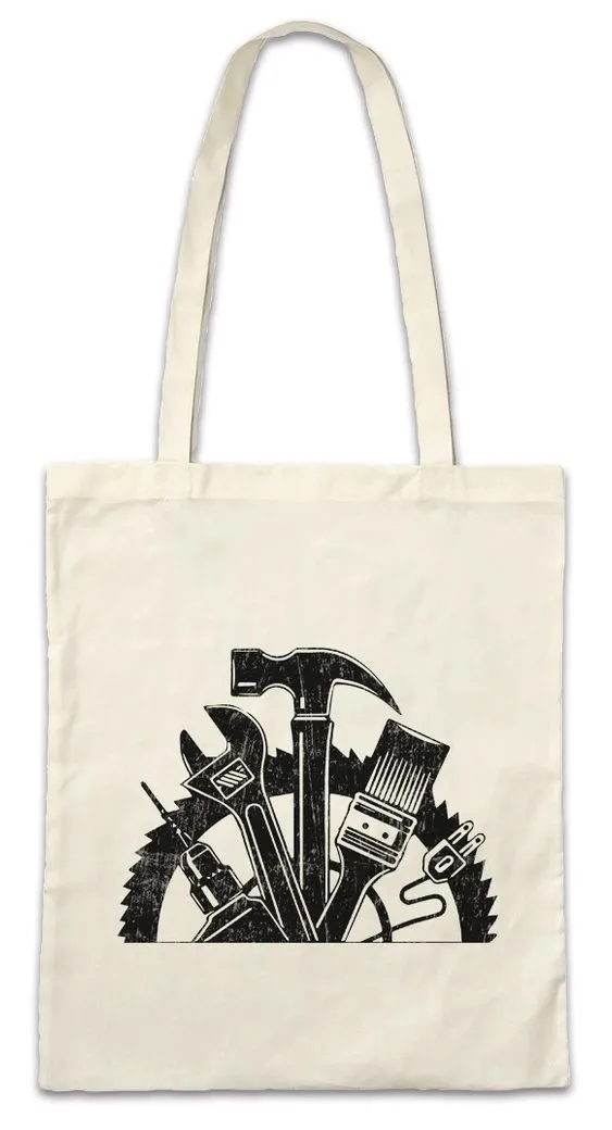 Urban Backwoods Beuteltasche Handyman Tools Stofftasche Handwerker Heimwerker Handyman DIY Handwerk (1-tlg), Hobby Hammer Bohrmaschine Trade