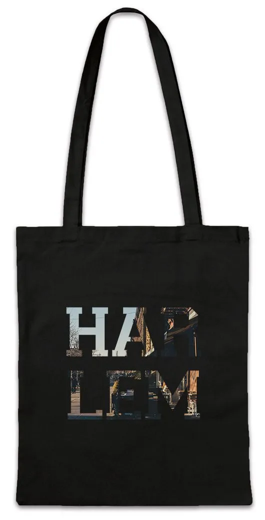 Urban Backwoods Beuteltasche Harlem Stofftasche Manhattan New York Skyline Stadt City USA US Flag (1-tlg), Banner Rap Gang Ghetto