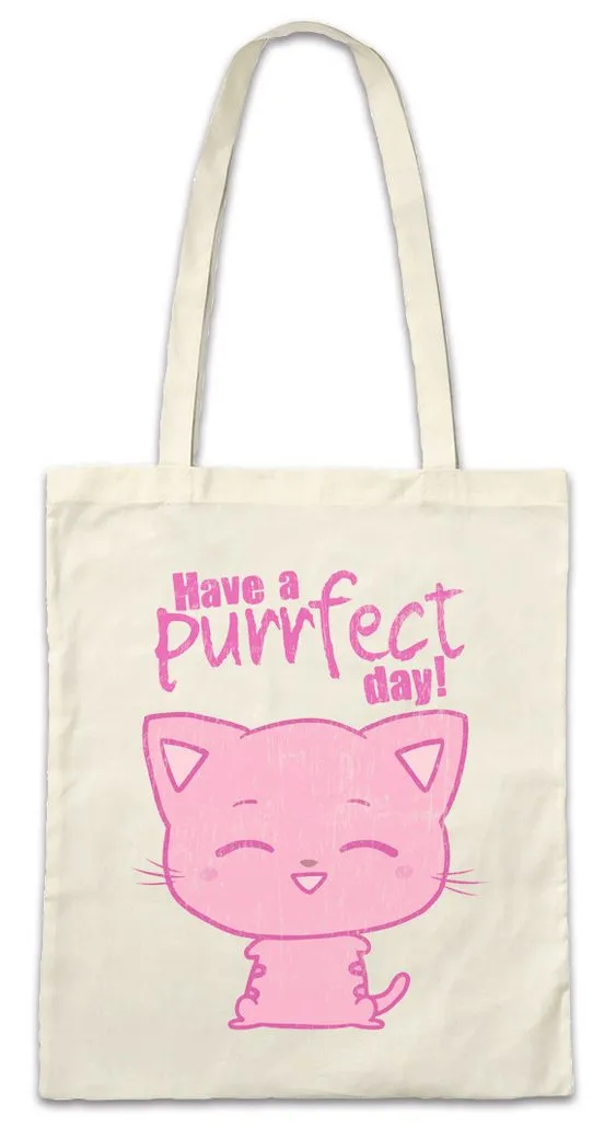 Urban Backwoods Beuteltasche Have A Purrfect Day Stofftasche Meow Cats Cat Katze Katzen Kitty (1-tlg), Kitten Liebe Love Addicted