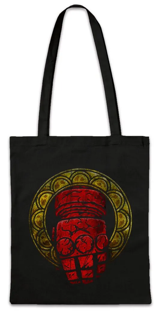 Urban Backwoods Beuteltasche Hell Hand Stofftasche Sign Hellboy Symbol Logo Dr. Edison Boy Hand (1-tlg), Bureau For Paranormal Research