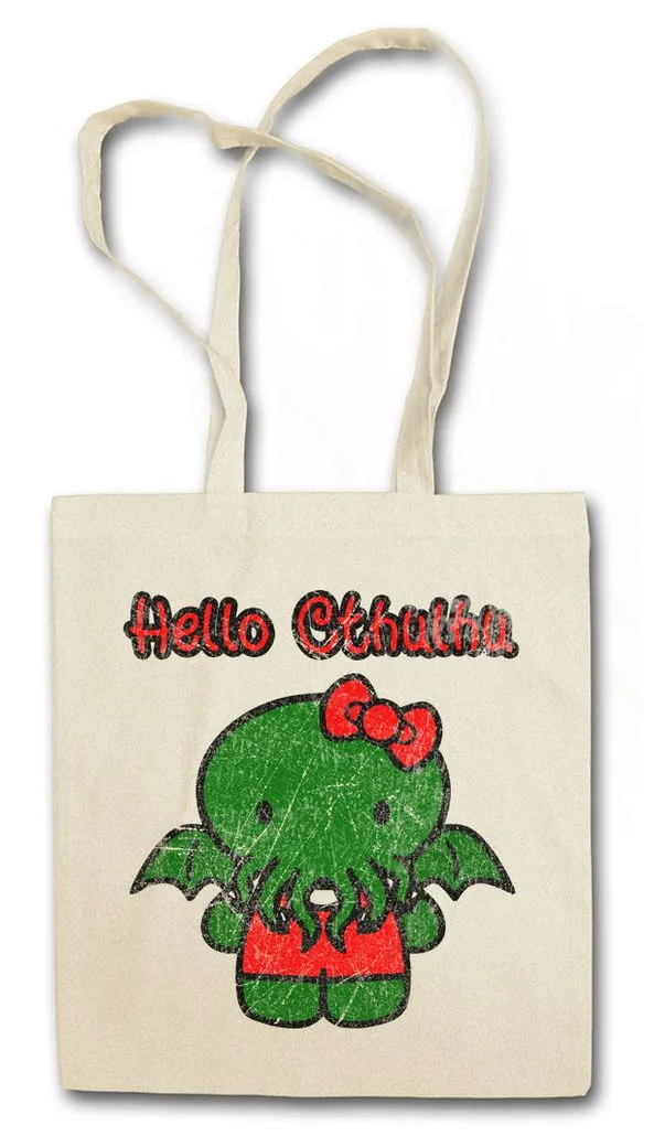 Urban Backwoods Beuteltasche Hello Cthulhu Stofftasche Wars Horror Arkham H. P. Lovecraft (1-tlg), Miskatonic R´LYEH  University Antarctic
