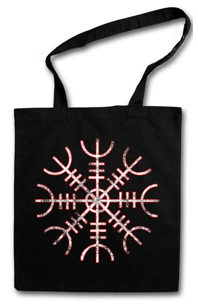 Urban Backwoods Beuteltasche Helmet Of Awe Stofftasche Fafnir Aegishjálmur Helm der Ehrfurcht (1-tlg), Island Island Magische Sonne