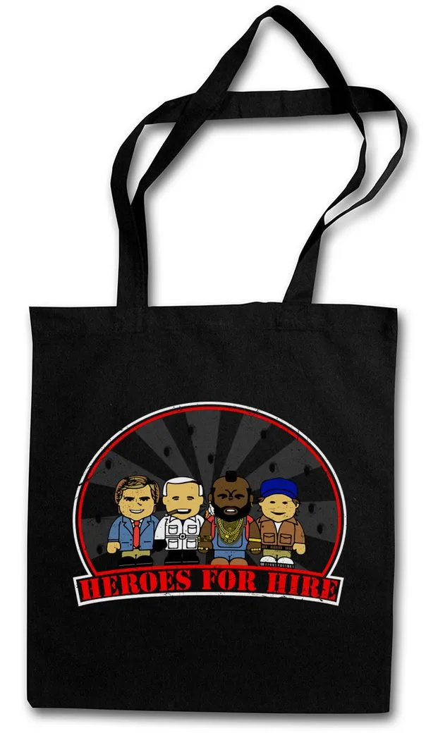 Urban Backwoods Beuteltasche Heroes For Hire Stofftasche The Team Hannibal Cartoon Toon A BA Mr. T (1-tlg), Kult Van
